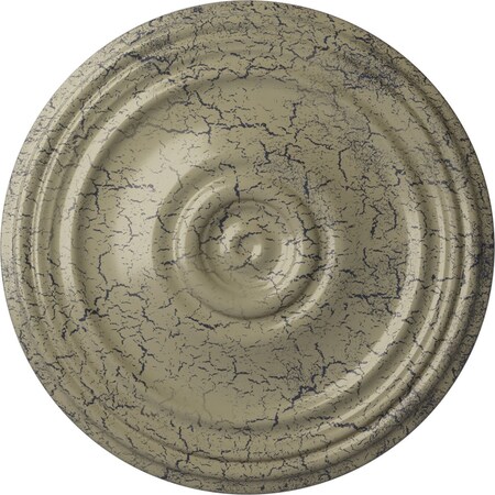 Ekena Millwork Reece Ceiling Medallion (Fits Canopies up to 6 3/4"), 21"OD x 1 1/4"P, Castle Stone Crackle CM21RECSC